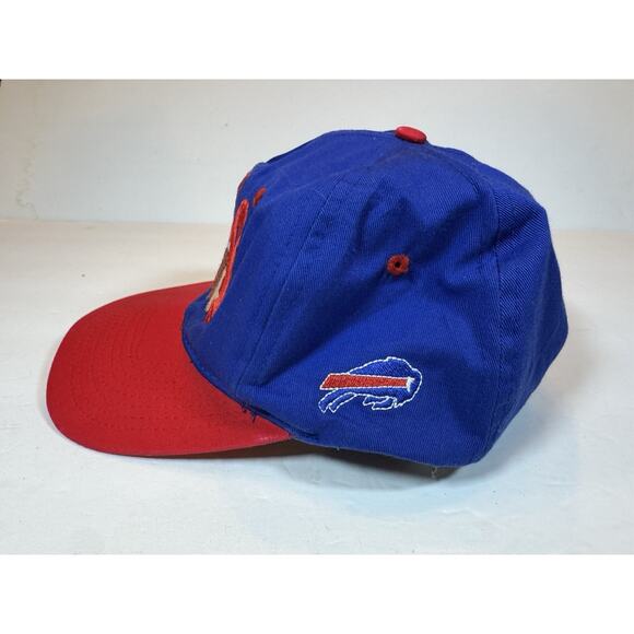 Vintage Buffalo Bills Fred Flintsone Embroidered Snapback Baseball Cap Hat NFL - Picture 4 of 10